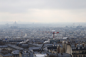 Panorama of Paris from Montpmartre hill	