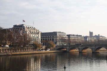 Fototapeta na wymiar Embankments in the center of Paris, France