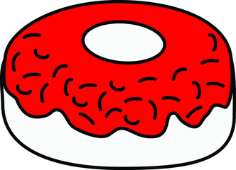 sweet donut red, symbol of love