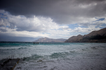 storm over the sea