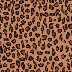 Leopard skin abstract seamless pattern