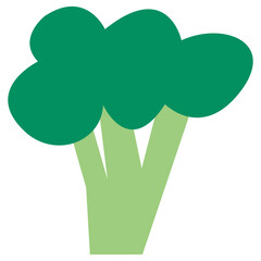 Brocoli vector illustration in flat color design