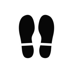 Shoe print icon vector, UI sign.