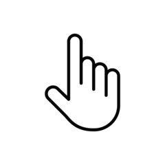 Hand cursor icon vector, UI sign.