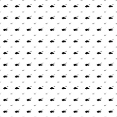 Square seamless background pattern from black tank symbols are different sizes and opacity. The pattern is evenly filled. Vector illustration on white background
