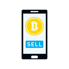 Bitcoin trading concept,bitcoin concept vector,cryptocurrency graphics,