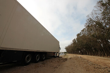truck on the road