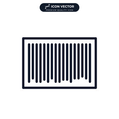 barcode icon symbol template for graphic and web design collection logo vector illustration