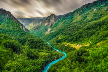 Tara river canyon in Durmitor National Park, Montenegro