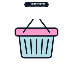basket icon symbol template for graphic and web design collection logo vector illustration