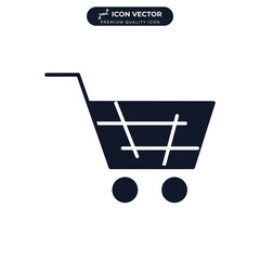 shopping cart icon symbol template for graphic and web design collection logo vector illustration