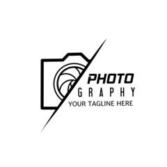 Modern and elegant photo graphic camera logo