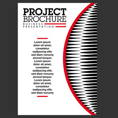 Couverture pour une brochure de projets d’affaires, avec une image de forme ovale abstraite. - obrazy, fototapety, plakaty