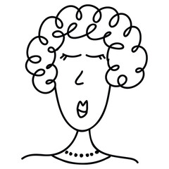 the silhouette of the face for the avatar