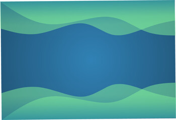 Obraz premium Blue abstract background with green ornaments. suitable for banners, advertising banners, posters, sale