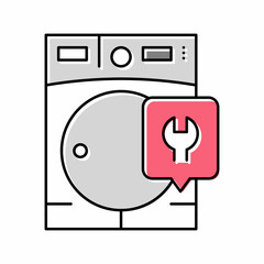dryer machine repair color icon vector illustration