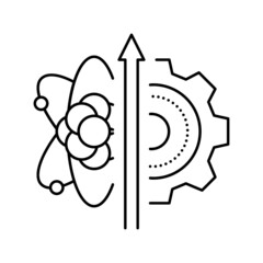 biology genetic process line icon vector illustration