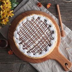 The whole cake top view