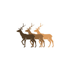 deer icon isolated on white
