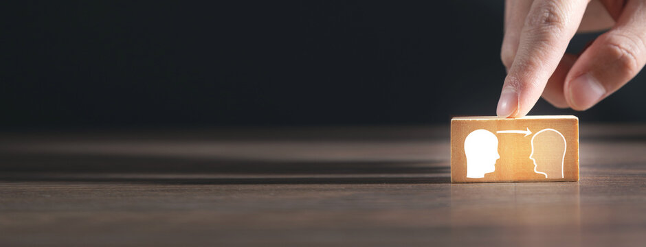 Knowledge sharing. Transferring. Brainstorming concept