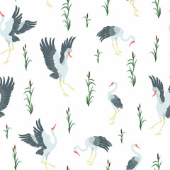 Patterns Siberian cranes