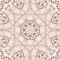 Abstract seamless pattern with geometric elements structure.