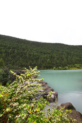 Obraz premium Baishui River in Yulong Naxi Autonomous County, Lijiang City, Yunnan Province, also known as Blue Moon Valley