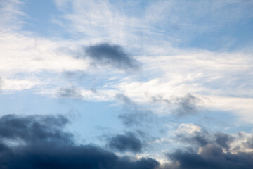 Naklejka na ściany i meble Blue Sky Morning Light Clouds Background Texture Wallpaper
