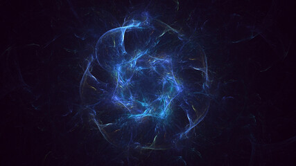 3D rendering abstract round light background