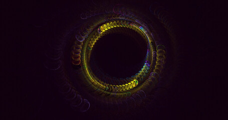 3D rendering abstract round light background