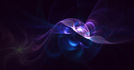 3D rendering abstract colorful fractal light background