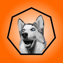 Simple abstract dog logo animal suitable for animal lovers 003