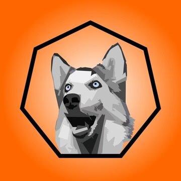 Simple abstract dog logo animal suitable for animal lovers 003