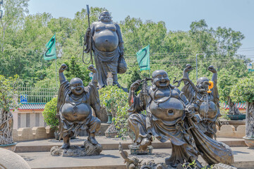 Fototapeta na wymiar sculptures in a thailand tempole