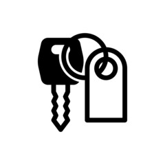 Car key thin line icon. Vector illustration.