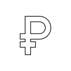 Ruble icon in line style