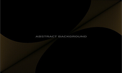 elegant background with abstract golden lines in the corner