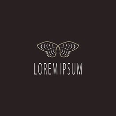 Simple logo butterfly. Vector illustration template design