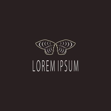 Simple logo butterfly. Vector illustration template design