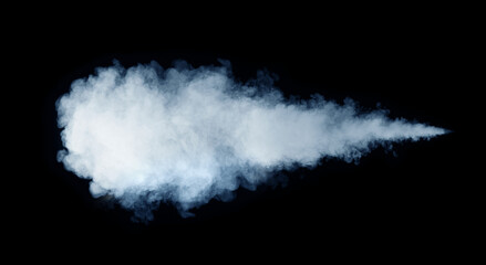 Smoke over black background. Fog or steam texture.