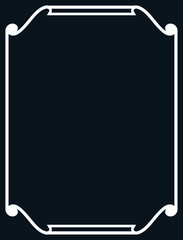 Vector border frame. Background or book page. Simple rectangular billboard, poster, plaque, signboard, sticker, or label 