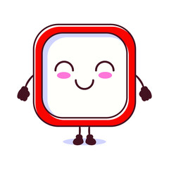 Cute alarm clock cartoon character design