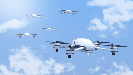 Multi-Drone Collaboration for Various Tasks,Using drones to find information and missions,3d rendering