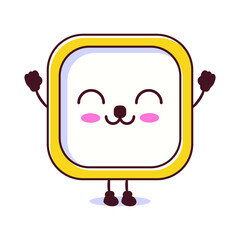 Cute alarm clock cartoon character design
