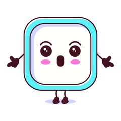 Cute alarm clock cartoon character design