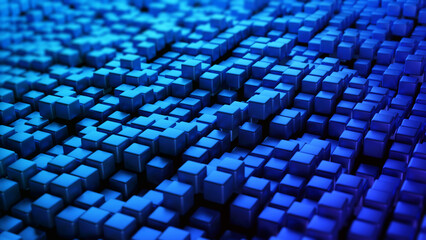 Data analysis and retrieval. Big data and data storage archive concept. 3D illustration, 3D rendering.