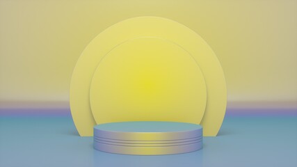 Podium and minimal abstract geometry shape background