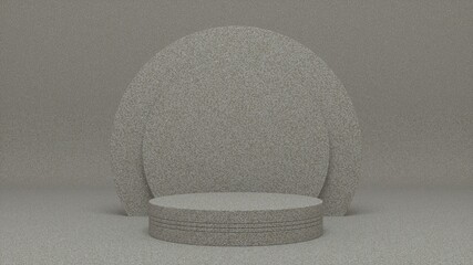 Podium and minimal abstract geometry shape background