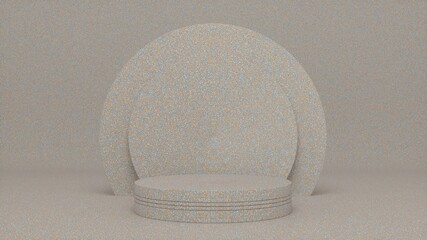 Podium and minimal abstract geometry shape background