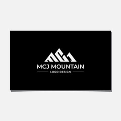 Fototapeta premium MCJ MOUNTAIN LOGO DESIGN VECTOR